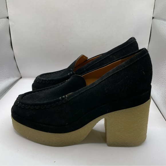 Marc Fisher LTD Lina Suede Leather Chunky Platform Loafers Size 7.5 - Picture 6 of 10